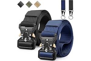 Boneke Cintura Tattica, Cintura Militare Tattica per Uomo Heavy, Tessuto in Nylon Cinturas, con Sicurezza Fibbia a sgancio rapido in metallo, di Salvataggio per Sport e All’aria Aperta Militare