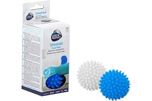CARE + PROTECT CARE+PROTECT Boules de Séchage Universelles - Assouplissent les Tissus - Facilitent le Repassage - Soulèvent et Séparent le Linge - Assurent un Séchage Uniforme - Lot de 2 Balles