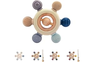 Bosmik - Mordedor bebe - Juguetes bebes 0-3 meses para la dentición - Mordedores bebes 3-6meses sensorial, silicona grado alimenticio libre de BPA - Regalo bebe