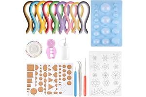 ENENES Quilling Kits for Beginners,43 Colors 900 Strips with Paper Quilling Tools and Supplies All-in-one Starter Set 5MM / 39CM Quilling Paper Strip for Arts and Crafts (43 Colors Quilling Kits)
