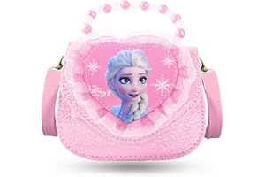WIRHAUT Kinderhandtasche Mädchen Tasche Kinderhandtasche Mädchen Frozen Thema Kinder Umhängetasche, Handtasche Klein mit Verstellbarem Gurt, Eiskönigin Prinzessin Schulrucksack Cartoon Schulter-Tasche