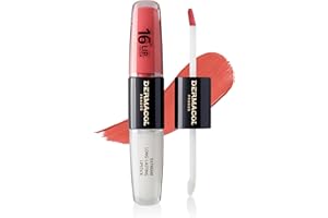 NEW Dermacol - 16-Hour Lip Colour, Highly Pigmented Glossy Lip Stain, Two-Phase Lip Plumper Gloss, Kissproof Lip Makeup Products with Matte and Glitter Finish, n. 26