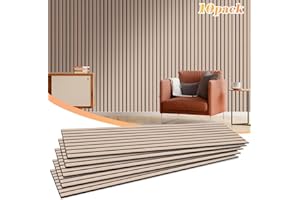 NZQXJXZ Lot de 10 Grands Panneaux Muraux Acoustiques, Panneaux Acoustiques Insonorisants Autocollants pour Mur, 120 x 30 x 1 cm, Traitement Acoustique pour Studio d'Enregistrement à Domicile, Bureau
