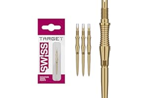Target Darts Swiss Punte Storm Dart, RST (Set di 3 Punte) 30MM/35MM/42MM – Oro/Argento/Nero | Punte per Freccette, Punte Swiss Storm, Accessori Professionali per Freccette