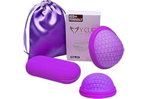 BMHNQ 2pcs (L+S) Coppetta Mestruale Disco Mestruale Coppette Mestruali Facile da Usare e Confortevole Coppetta Mestruale Coppetta Mestruale Disco Mestruale Coppette Mestruali Disco Mestruale Riutilizzabile