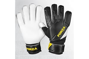 FORZA Club Goalkeeper Gloves - Durable & Comfortable GK Gloves for Juniors & Adults [8 in Pink, Black, Yellow