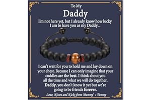 EPVID Gifts for Men, Tiger Eye Beaded Bracelet for Him, Presents for Dad Grandad Bonus Dad on Fathers Day, Memorial Gifts for Boyfriend, Graduation Gifts for Son Nephew Brother Grandson