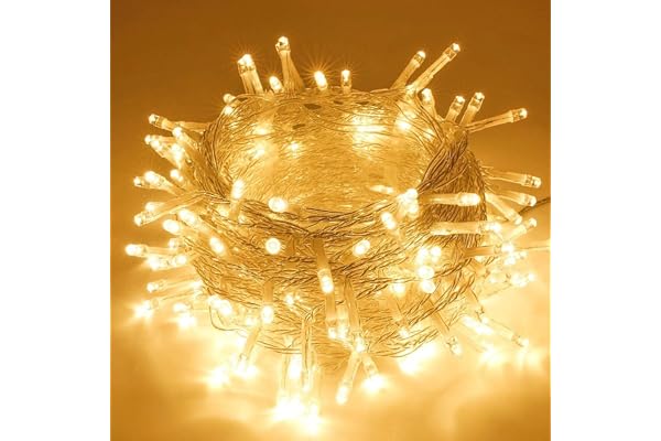 Gesto 35 Feets Led Serial String Lights AC Plug Waterproof Copper Wire Yellow Fairy Light for Home Decoration,Christmas,Garden, Deepawali & Diwali Decoration Lights for Balcony Outdoor- Warm White