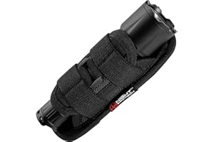 NP NIGHT PROVISION TH1 Tactical Flashlight Holster Duty Belt Stretchable Pouch 360 Degree Rotatable Belt Clip Holder for Police Military Security