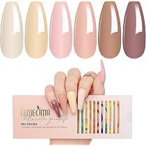 Lemecima 6 Colori Smalti Semipermanenti Unghie Nude Rosa Marrone ...