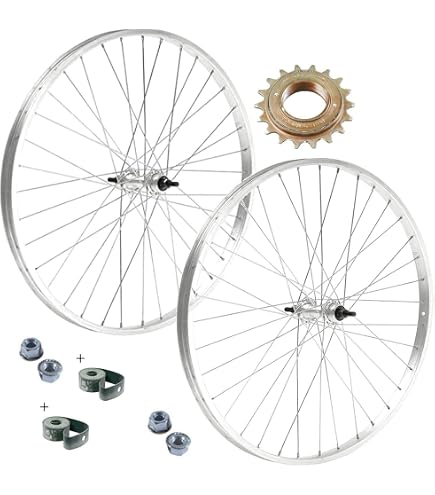 Kit Ruote Complete Bici Bambino 20 Pollici - Con Mozzo Pignone Z16, Copertoni E Camere D'aria