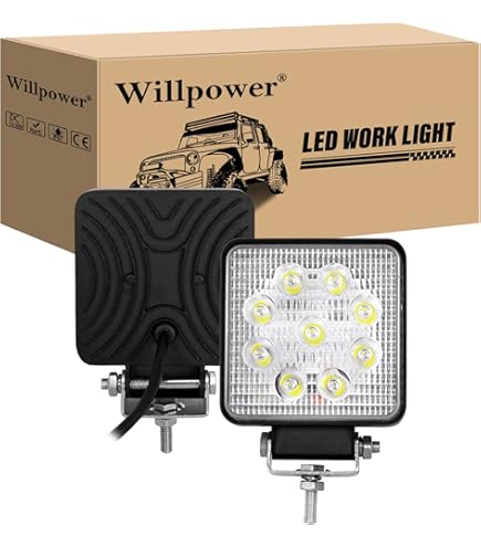 Willpower 2PCS 3.2 Inch 42W Mini LED Werklamp Tractor Enkele Rij Led Schijnwerper 12V 24V Led Lichtbalk Waterbestendig Offroad Lichten Mistlamp Led Light Bar Voor Vrachtwagen Auto Boot 4x4 ATV