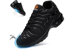 DYKHMILY Chaussures de Sécurité Hommes Anti-Perforation Basket de Securite Légère Coussin d'air Comfort Chaussures de Travail Femme Embout Acier Baskets Chantiers et Industrie