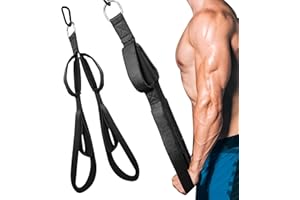 Topfinder Corde Triceps Accessoires Cable Poulie Musculation Tirage Poignée Gym Antidérapante Double Prise Corde de Traction Entraînement Pull Down Nylon Rope