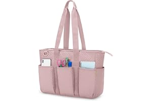 ‎FASROM Fasrom Teacher Bag Women Men Large Teacher Bag for Teacher Supplies with Laptop Compartment for Teachers Pink