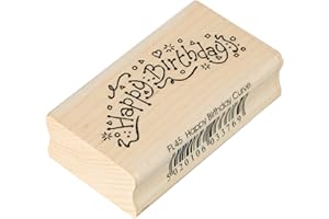 ART STAMPS Art Stamp Happy Birthday Curve Stamp, Black