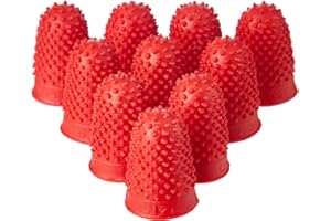 Quality Rubber Thimblette Rubber for Note-counting Page-turning Size 00 Very Small Red Ref 265460 [Pack of 10] - Multicolor