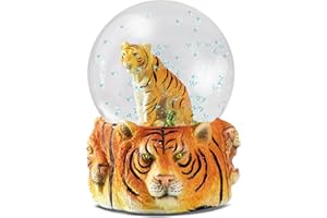 Water Globe - Tigre di Deluxebase. Palla di Neve con Statuetta di Tigre in Resina e con Base Modellata. Ottima per l'arredamento della casa, come ornamento e come regalo.