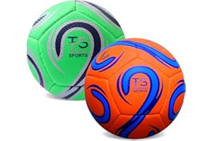 Tussan Sports Pack of 2 Toddler Footballs Size 2 Kids Lighter-weight Soccer Mini Ball for Age 2 3 4 5 6 Years Old Boys/Girls Toys Garden Game Indoor/Outdoor