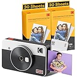 KODAK - Mini Shot 2 Retro 4PASS 2-in-1, fotocamera istantanea e stampante fotografica portatile (5,3 x 8,6 cm) + pacchetto co