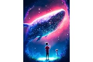 YZDZSW Diamond Painting, 5D DIY Diamond Art Painting Kits, Rhinestone Embroidery Crystal Cross Stitch Arts and Crafts for Home Wall Decor Adults 30x40cm (Whale)