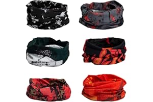 CICMOD 6 PCS Scaldacollo Moto Bandana Bici Balaclava Copricapo Multifunzione Balaclava Scaldacollo Sciarpa