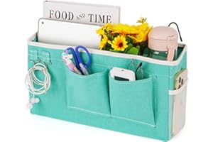 Fittoway Betttasche Bett Organizer Hängetasche Hochbett Aufbewahrungstasche für Buch, Magazin, Spielzeug, Handy, Kopfhörer (Grün)