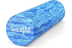 Yes4All EVA Foam Roller - Rouleau Musculaire Ultra Léger de Densité Moyenne 30/45/61/91 CM de Long Pour le Dos, les Jambes, les Séances D'Entraînement, Gym, Pilates, Fitness, Yoga