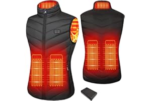 Mincoo Gilet Riscaldabile per Uomo e Donna, Gilet Riscaldato USB con Batteria da 5 V 10000 mAh, Giacca Calda Invernale per Escursionismo, Caccia, Moto