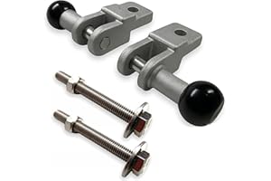 Teletoldo – Juego de 2 Soportes de Brazo para Barandilla Gris Plata para Toldo Balcón ● Mano Derecha + Izquierda ● Aluminio con Muelle Retráctil ● Incluye Tornillos INOX