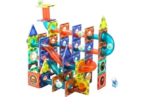 Dilhvy 110 szt. Magnetyczne Klocki Konstrukcyjne, 3D Magnetyczna Bloki Orbitalne Montessori Kreatywność Zabawki Edukacyjne Zestaw Budowa Torów Prezenty dla Chłopców i Dziewcząt 3 Lata +