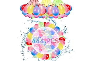 CUTLOT Biologisch Abbaubare Wasserbomben 444 Stück – Selbstschließende Schnellbefüllbare Wasserballons aus Naturlatex, Farbiges Set für Poolpartys & Wasserschlachten