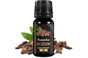 Aromaholik Olejek Eteryczny goździkowy BIO 100% naturalny – olejek eteryczny do dyfuzora & aromatyzera – certyfikowany olejek eteryczny z Indii – Clove Essential Oils 10ml do sauny i masażu
