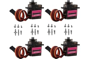 HUAZIZ 4 Pezzi Servo Micro Motor Gear Servo ad Alta velocità per RC Smart Robot Helicopter Car Plane Boat Compatibile con Arduino