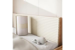 Btstil Pannelli da parete imbottiti per cameretta dei bambini, 200 cm, autoadesivi, spessi 1 cm, anti-collisione, rivestimento da parete (20 cm, bianco)