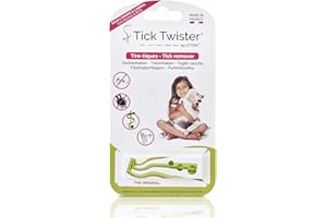 Tick Twister Tire Tique pour Chien, Chat et Humain (Set de 3 - Vert) - Retrait Facile, Rapide et sans Douleur – Pince à Tique pour Toutes Les Tailles de Tiques - Fabriqué en France