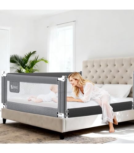 Barrera Para Cama Infantil - 200 X 66 Cm, Protección Contra Caídas, Fácil Instalación