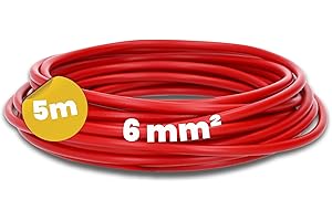 Kalitec Câble H07V-K 6 mm² Rouge - 5 m - Flexible - Toron - Câblage à Fils Fins - Monofil pour Armoire de Commande - Fil de Commutation
