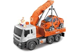 LioMaxi Scala 1:16 Carro Attrezzi Giocattolo,Grande Camion giocattolo,Carroattrezzi,Camion di Salvataggio,veicolo di Recupero con Luci e Suoni Funzione camion Giocattolo Regalo per Bambini 3 4Anni