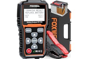 FOXWELL BT705 Car Battery Tester, 12V 24V Battery Tester 100-2000CCA Battery/Cranking/Charging Tests for Cars Motorcycles SUVs Trucks, ideal battery tester for Professionals with 2.8 inch LCD Display