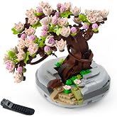 Seyaom Bonsai Ağacı Sukulent/Sakura Saksı Bitki Yapı Blokları Seti, Hediyeler i&ccedil;in Yapay &Ccedil;i&ccedil;ek İnşaat Kitleri, Yetişkinler/Ge