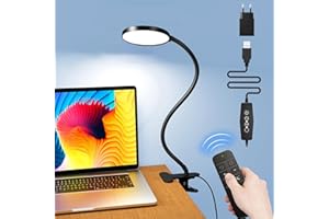 iFalarila Leselampe Bett mit Nachtlichtmodus | 1-Stunden-Timer Stilllicht | RA>95 Augenschutz Klemmlampe mit Flexiblem Schwanenhals, Klemmleuchte, Leselicht mit 10W Netzteil für Kinder