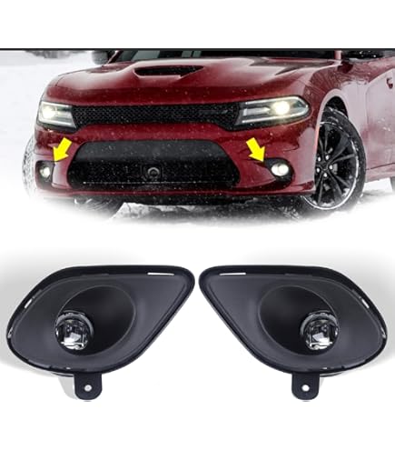 thumbnail image 2 of Replacement Fog Lights Assembly For 2011-2014 Dodge Charger - Clear Lens Kit With H8 12V 35W Halogen Bulbs 2 of 11