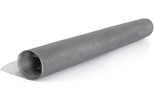 AVOSDIM.COM STORES, RIDEAUX, MOUSTIQUAIRES Toile moustiquaire en Fibre de verre enduite de PVC (1,40m x 10m, Gris)