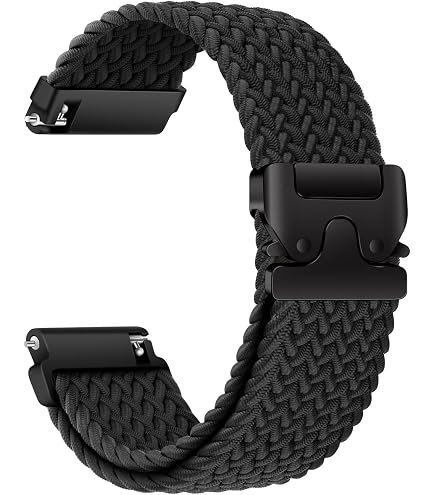 Cinturino Magnetico In Acciaio Intrecciato GIOPUEY 22mm Per Blackview W60, W70 Pro, W80 Pro – Nero, Facile Da Indossare
