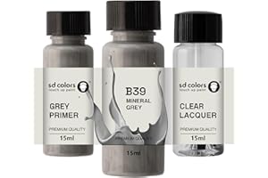SD COLORS GRIGIO MINERALE B39 New Touch Up Paint 15 ML RIPARAZIONE GRAFFIO PENNELLO COLORE CODICE B39 MINERALE GRIGIO (VERNICI+LACQUER+PRIMER)