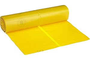 Deiss Premium 13730 déchets Sacs, 575 mm x 1000 mm, 25 par rouleau, Jaune