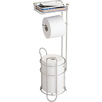 Wc Rollen Halter Mit Regal Praktische Aufbewahrung Furs Badezimmer Eleganter Papierrollenhalter Aus Metall Bronze Mdesign Toilettenpapierhalter