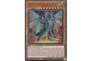 TCG BACH-DE003 - Timaeus der vereinte Drache - Ultra Rare - Deutsch - 1. Auflage - im Set mit Ultrapro Toploader - Yugioh