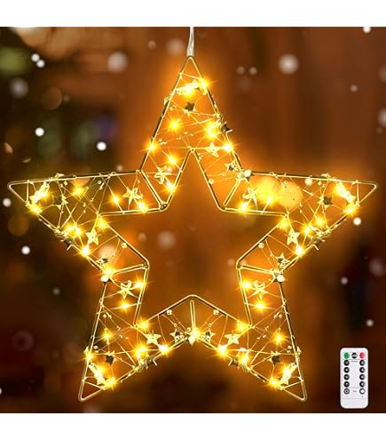 Weihnachtsstern Beleuchtung Weihnachtsstern Beleuchtet Mit 85 LEDs – 8 Modi, Timer, USB/Batterie, Für Fenster, Innen & Außen (2 Stück)